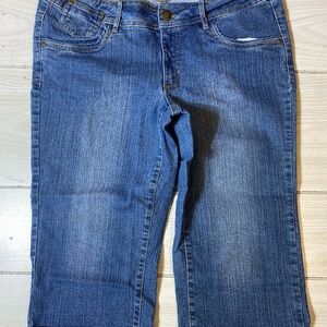 George  Jeans Women's Size 14 Med Blue Wash Stretch Comfort Capri